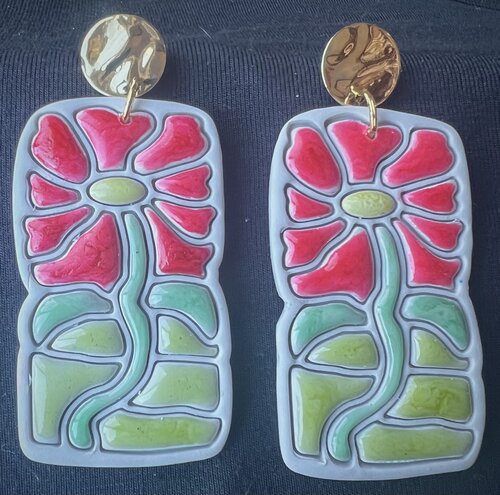 Funky daisy / cherry red
