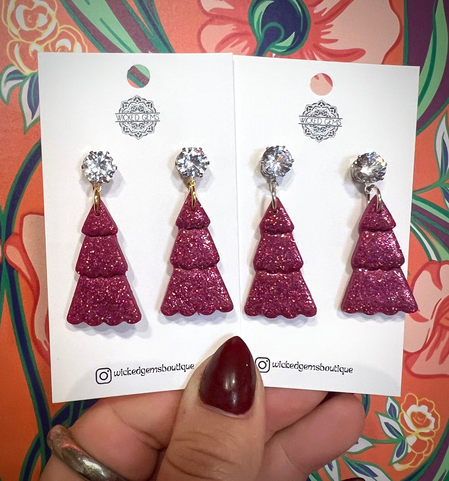 Fuchsia Sparkly Tree