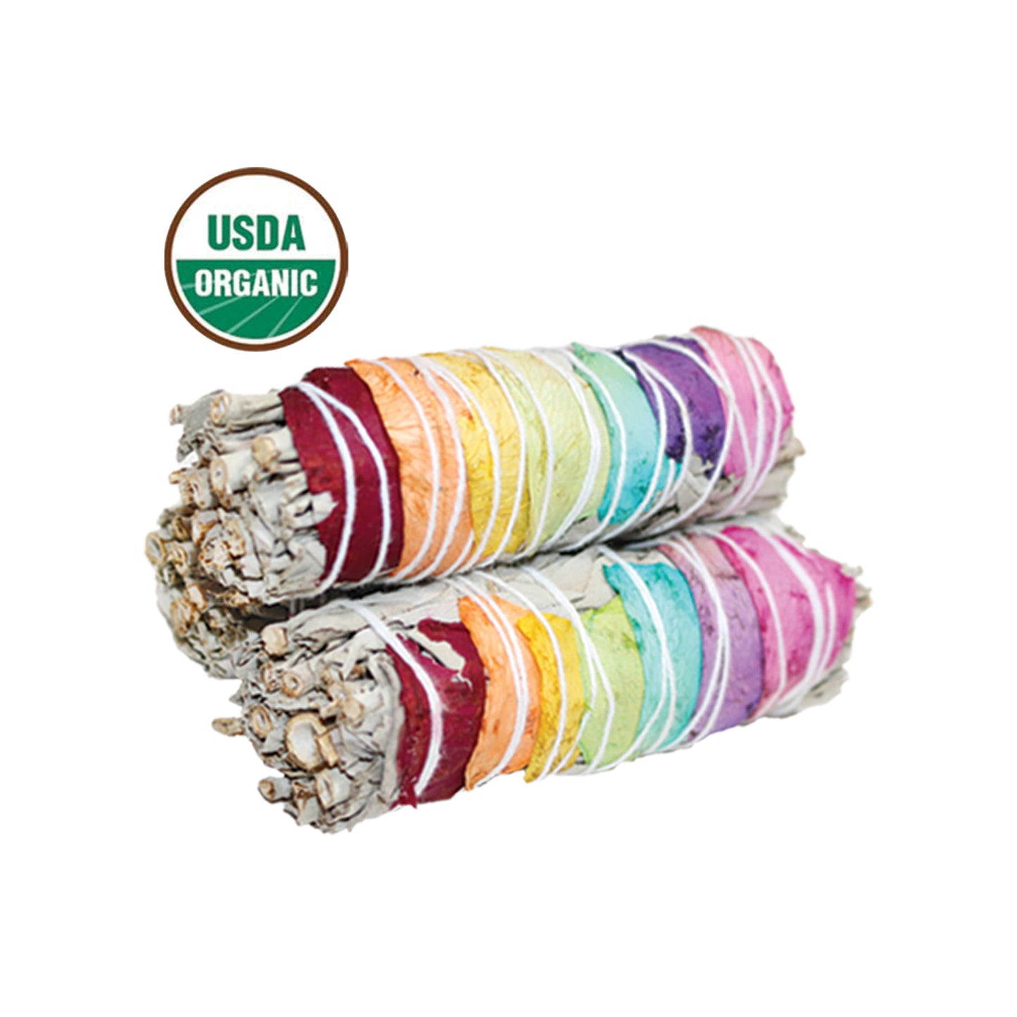 '7 Chakras' Floral White Sage Smudge Stick