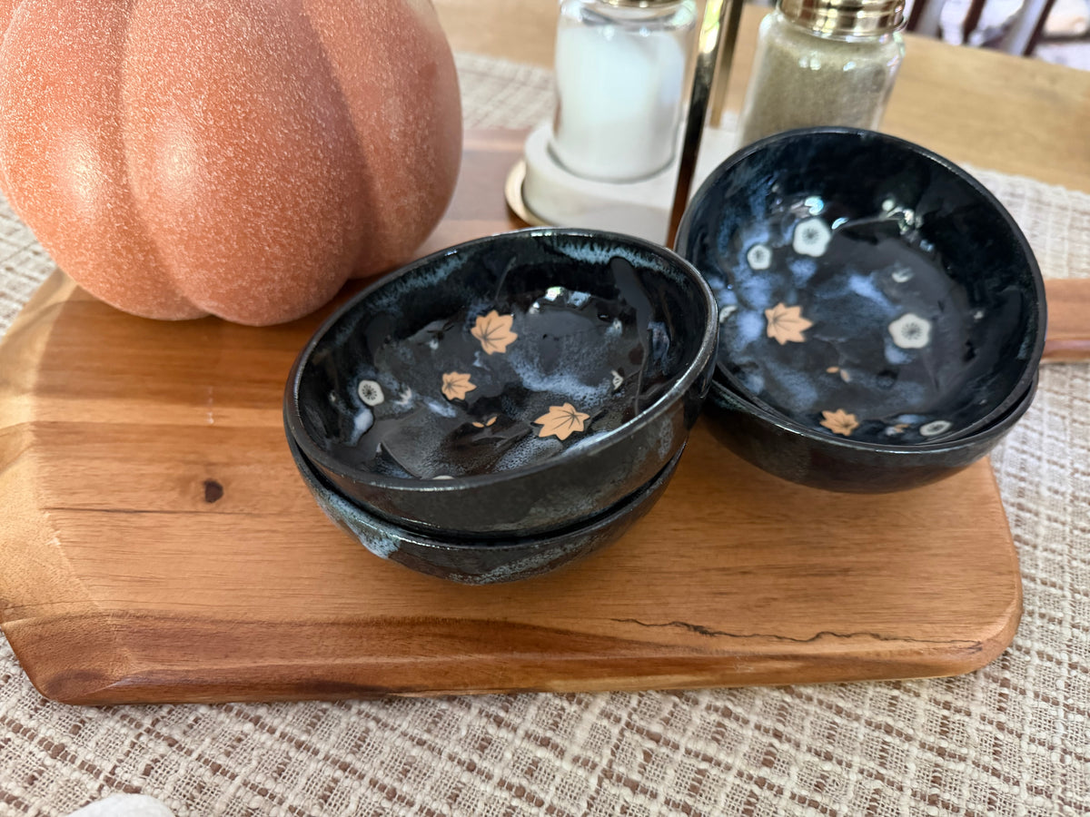 Ceramic dipping bowls set of 4