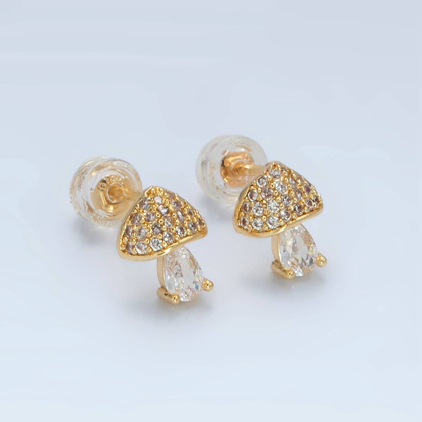 Sparkly Mushroom Stud Earring