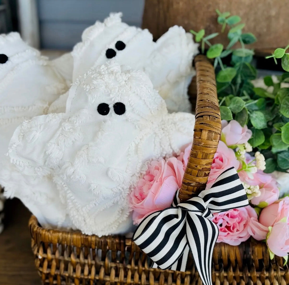 Vintage Chenille Ghost / Pillow