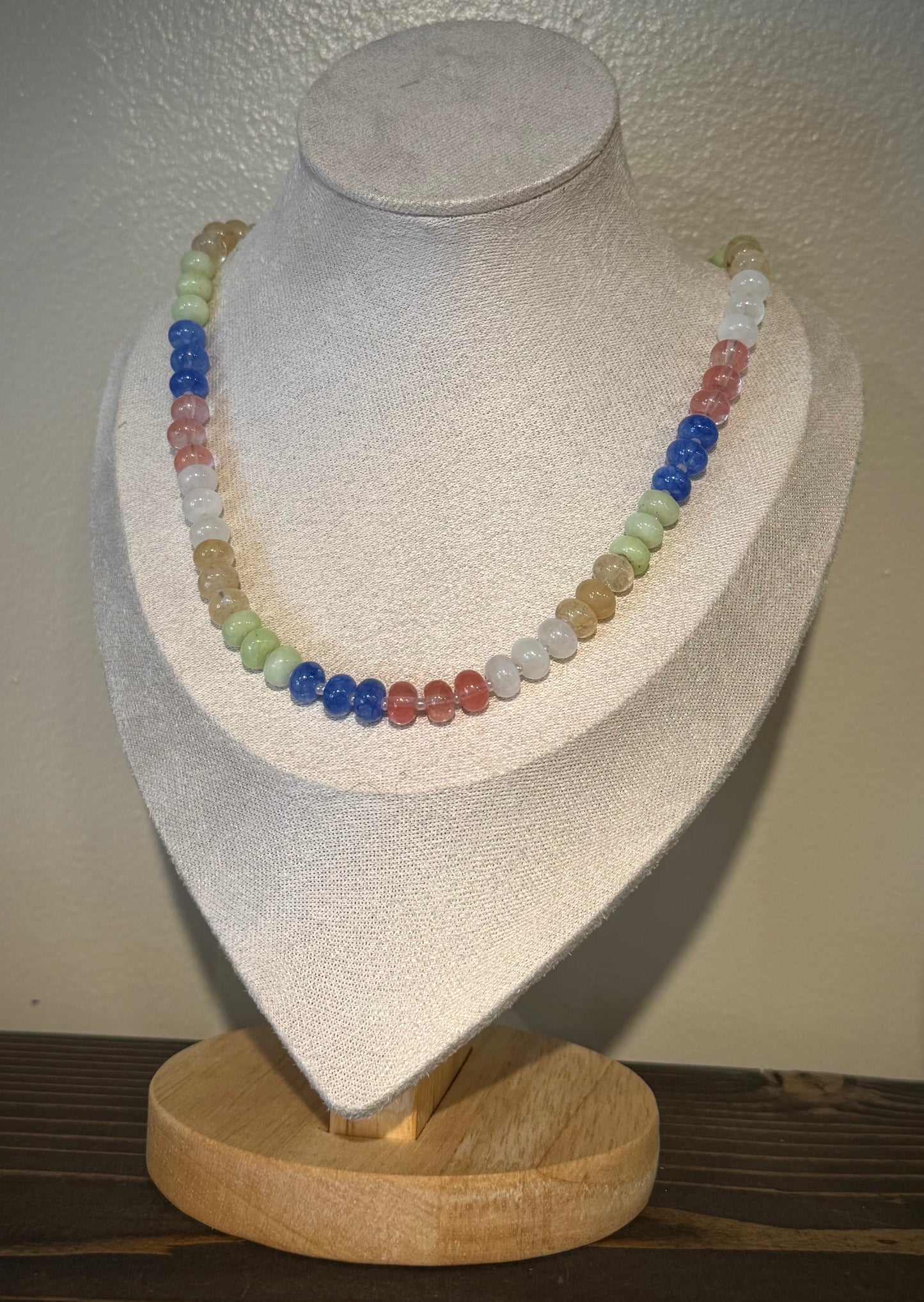 Blue Melon / Beaded Necklace