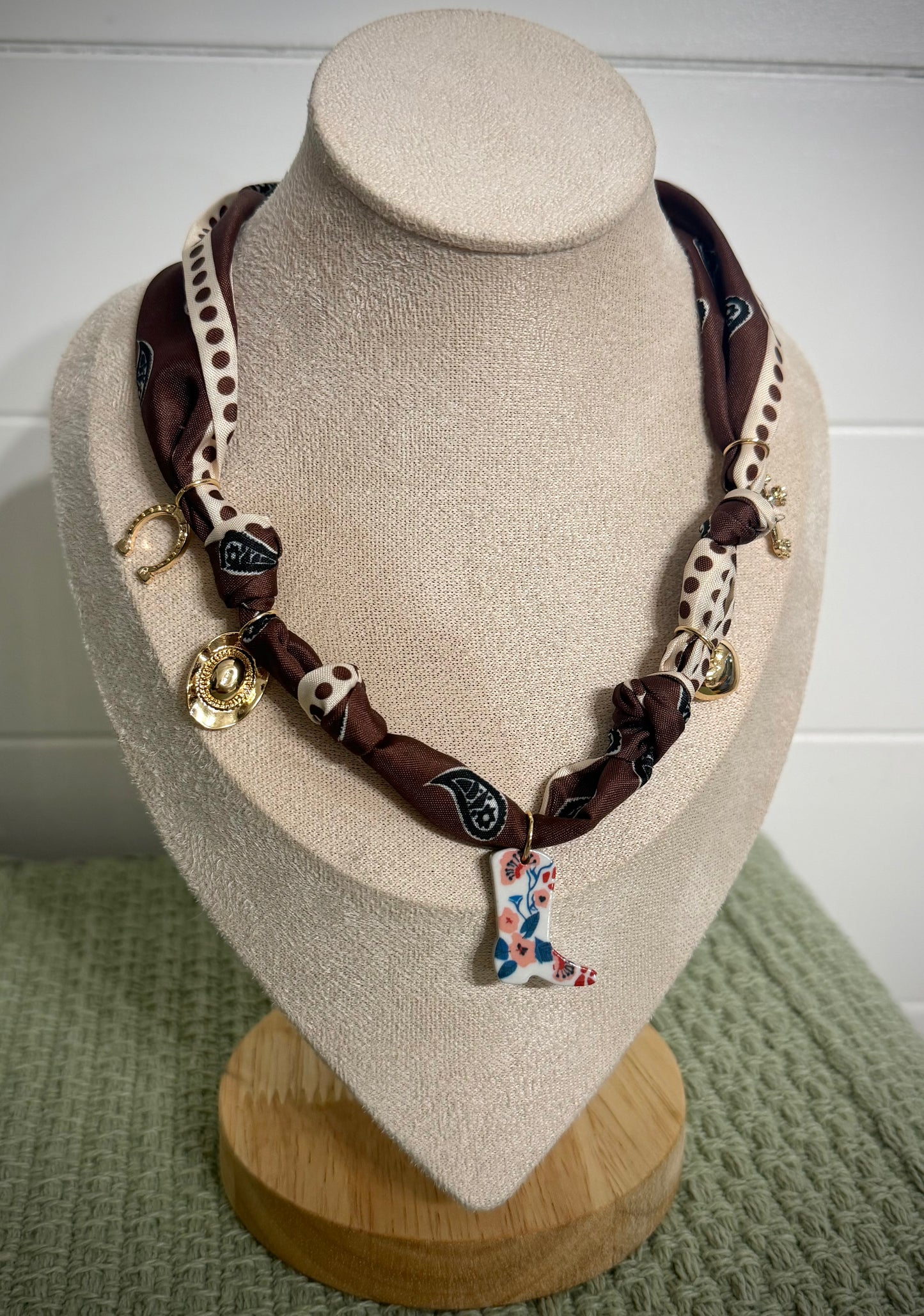 Cowgirl Up / Bandana Charm Necklace