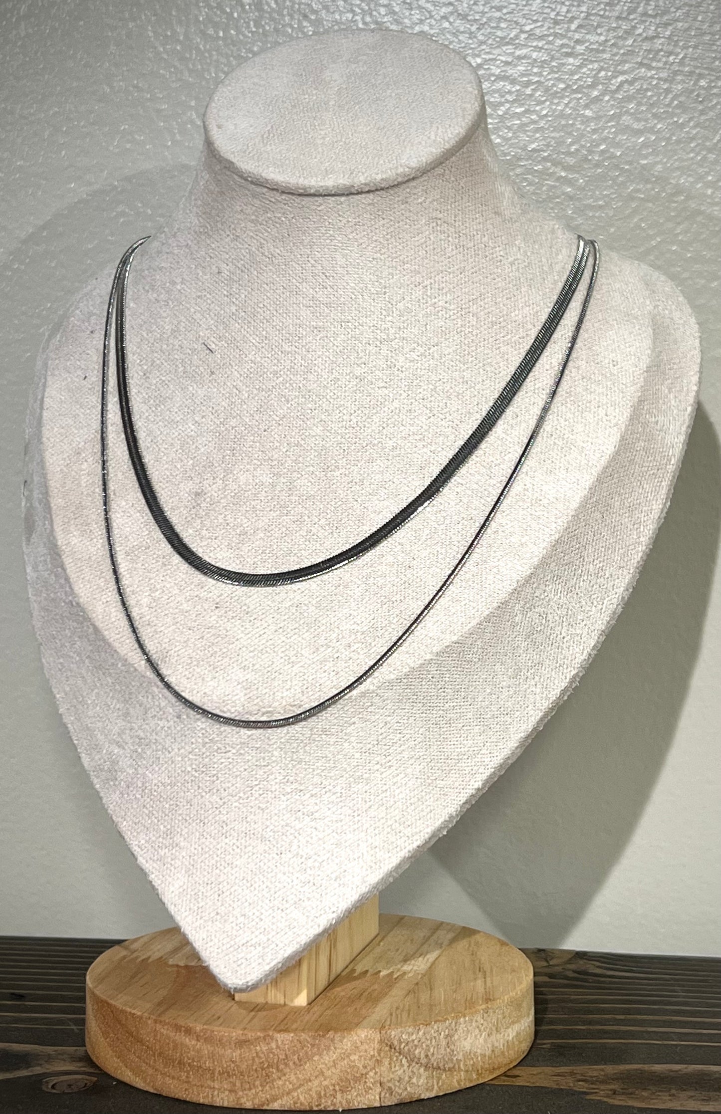 Herringbone & Snake Necklace