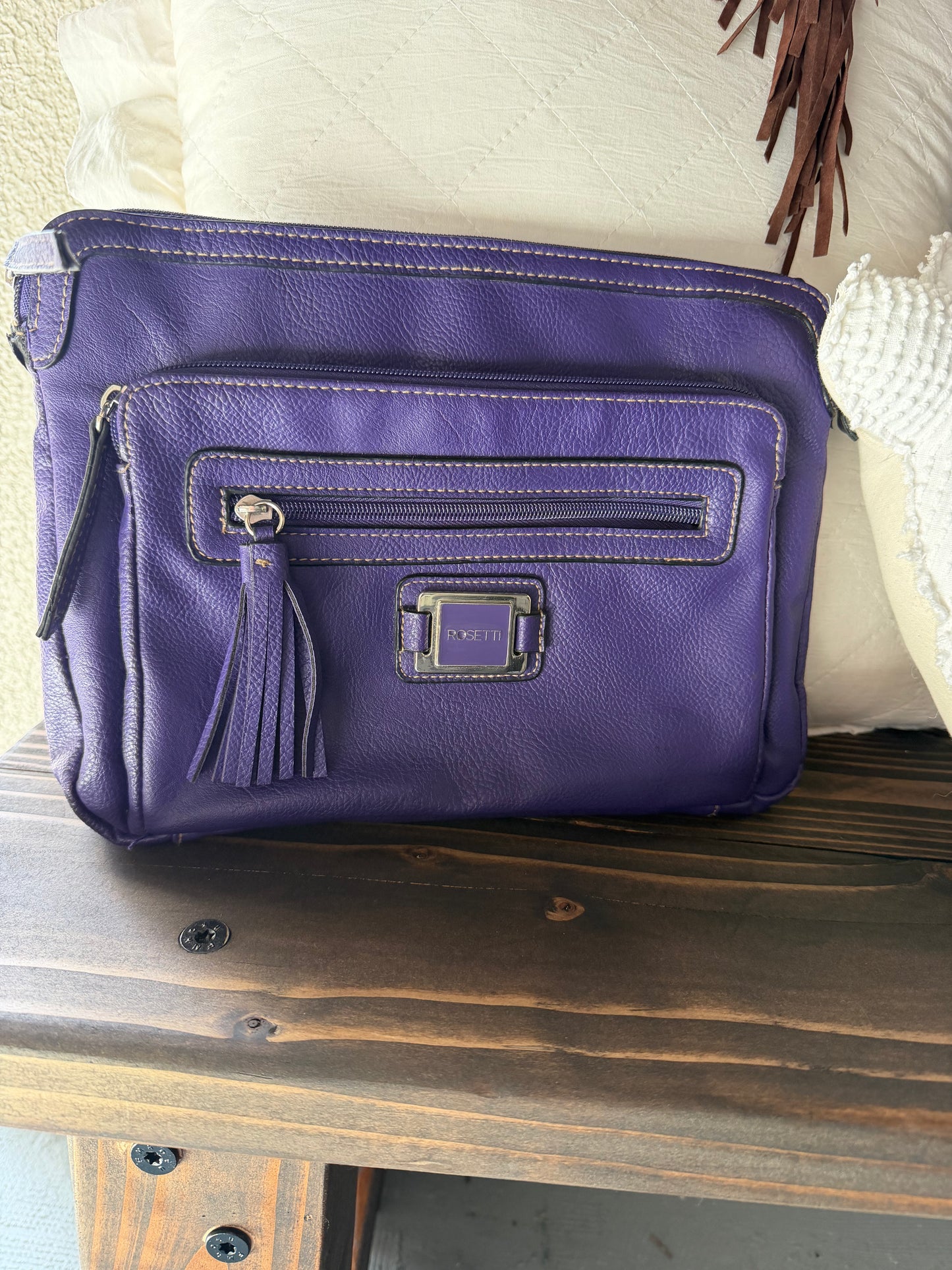 Purple Rosetti Handbag