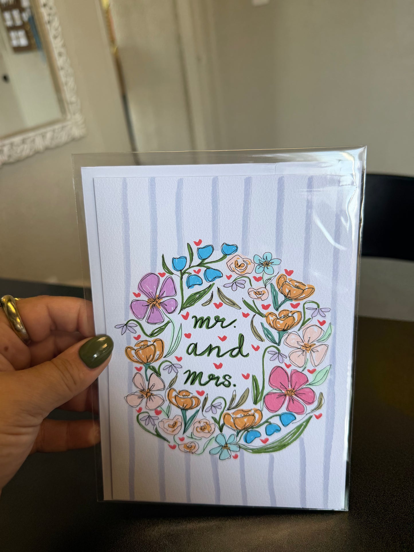 Mr & Mrs / Hand Drawn Greeting Card
