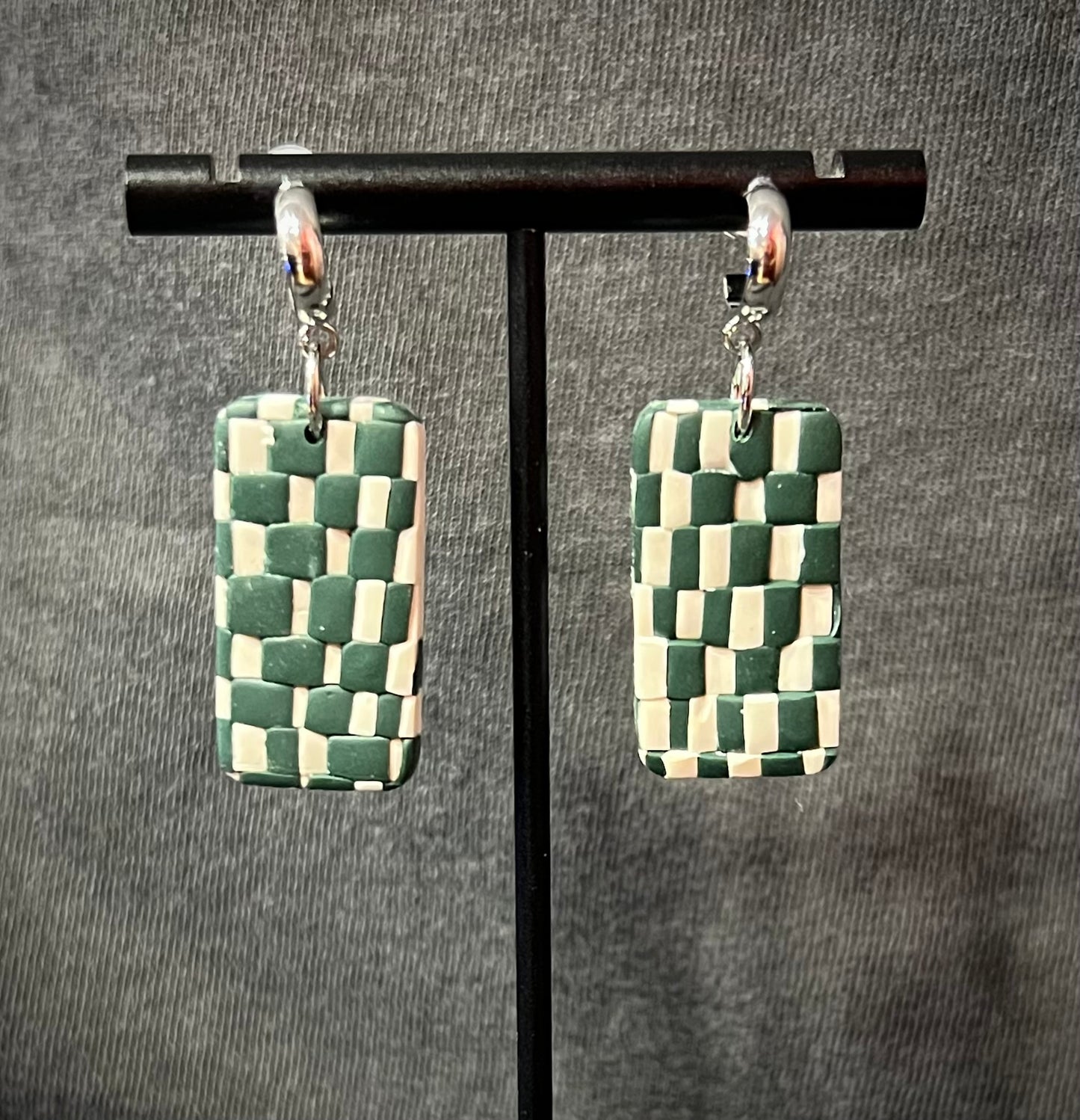 Wonky Olive Checkered