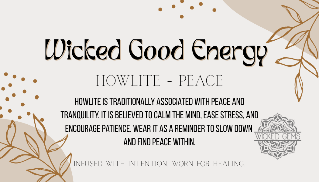 Howlite/Peace Gemstone Bracelet