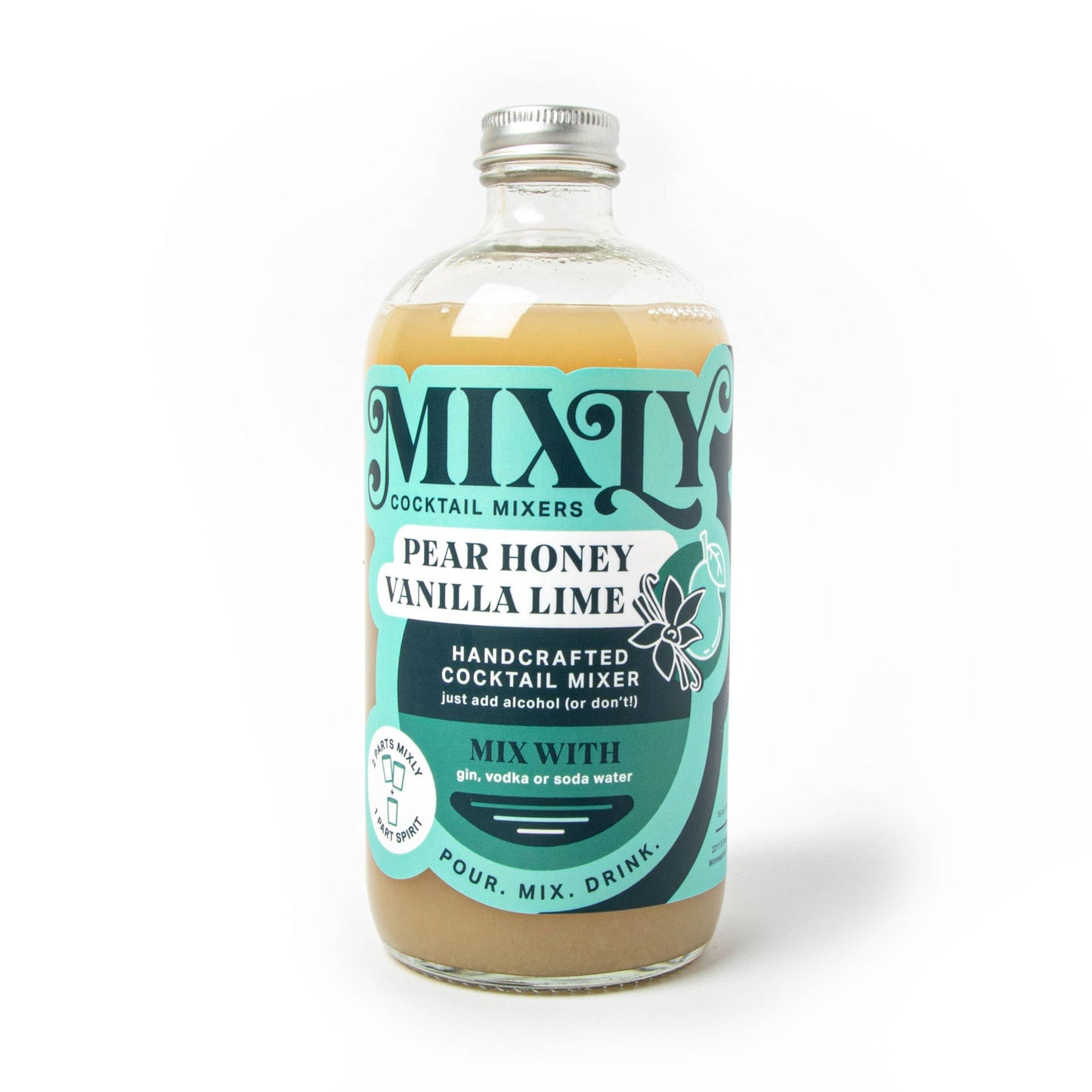 Pear Honey Vanilla Cocktail / Mocktail Beverage Mixer 16oz