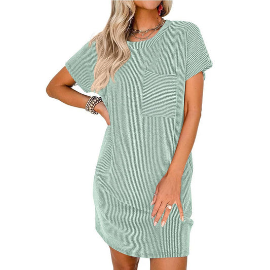 Summer Casual T-shirt Dress / Sea Glass