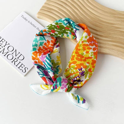 Floral Print Bandana Scarf
