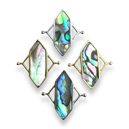 Abalone Shell TwinPoint Crystal Element