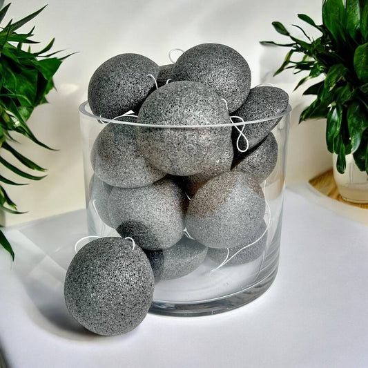 Natural Konjac Facial Cleansing Sponge | Charcoal
