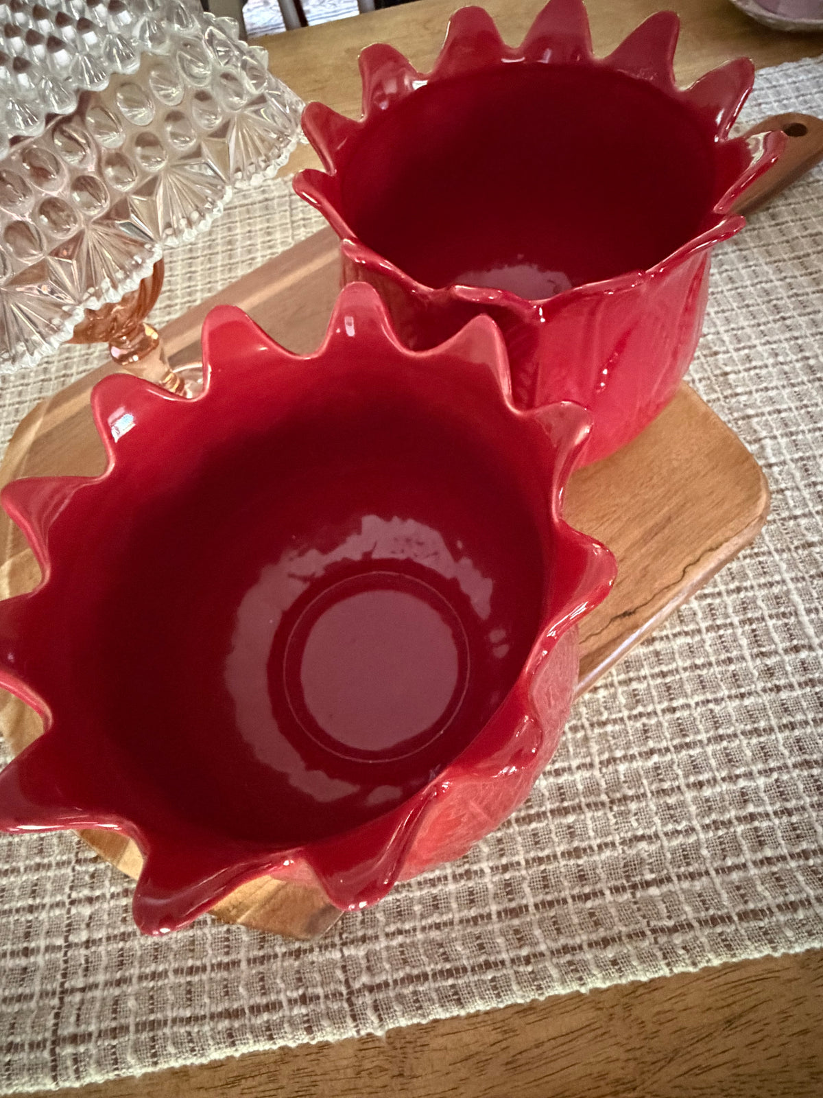 Ceramic tulip cachepot planters/holders