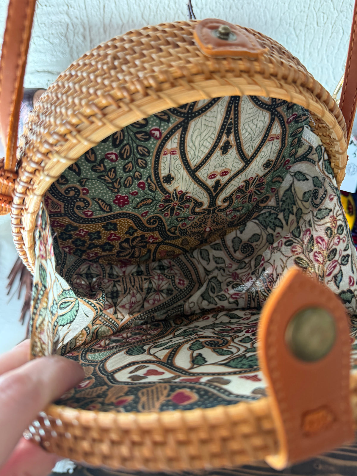 Balinese Rattan Roundie Crossbody
