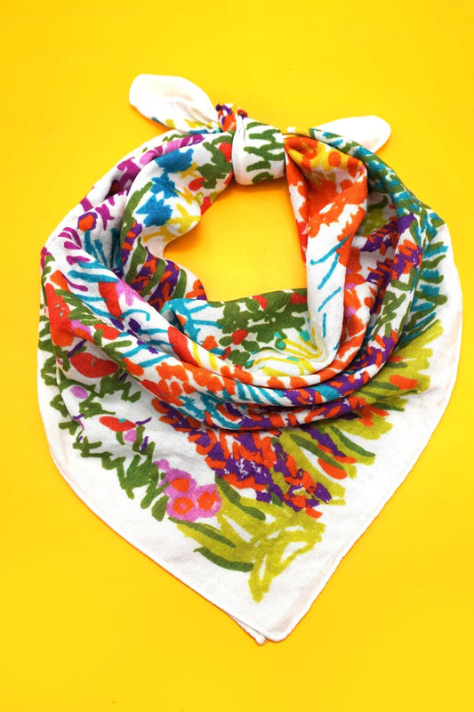 Floral Print Bandana Scarf