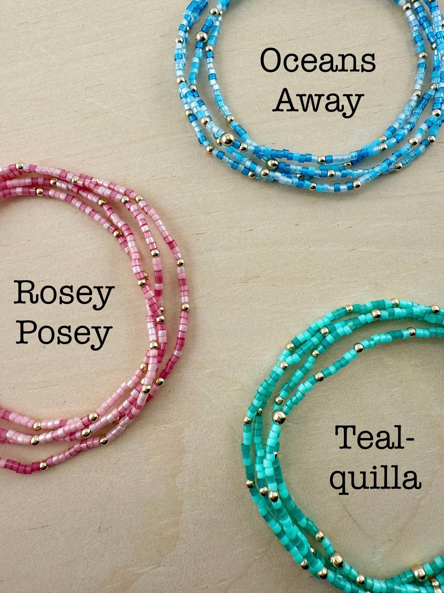 Seed Bead Bracelets / gold filled