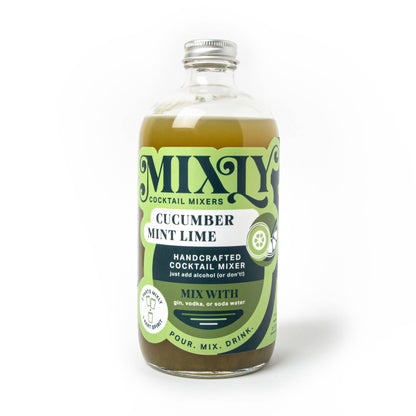 Cucumber Mint Lime Cocktail / Mocktail Beverage Mixer 16oz