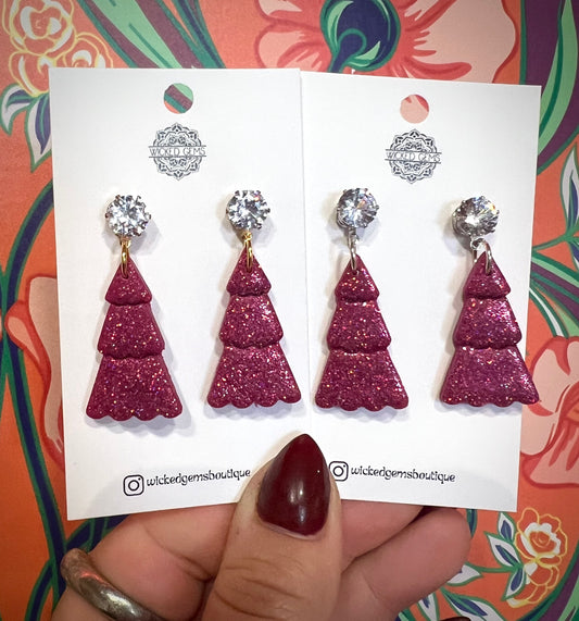 Fuchsia Sparkly Tree