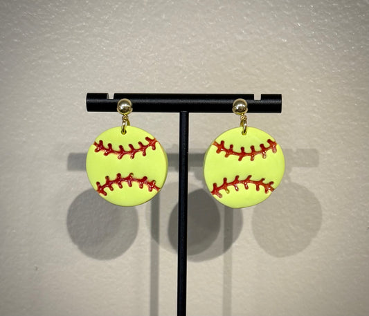 Softball Earrings