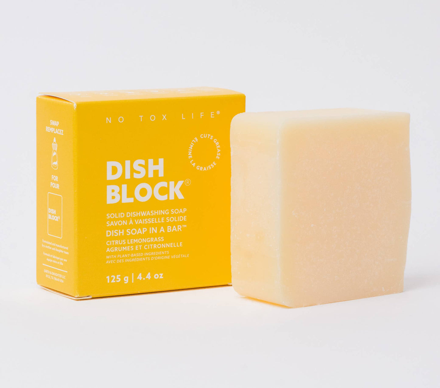 Solid dish soap bar / Citrus Lemongrass