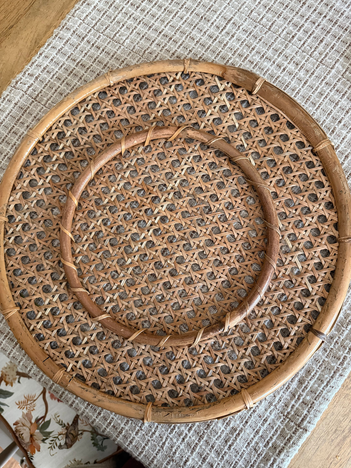 Rattan chargers set of 2