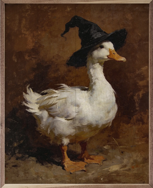 Witch hat duck print
