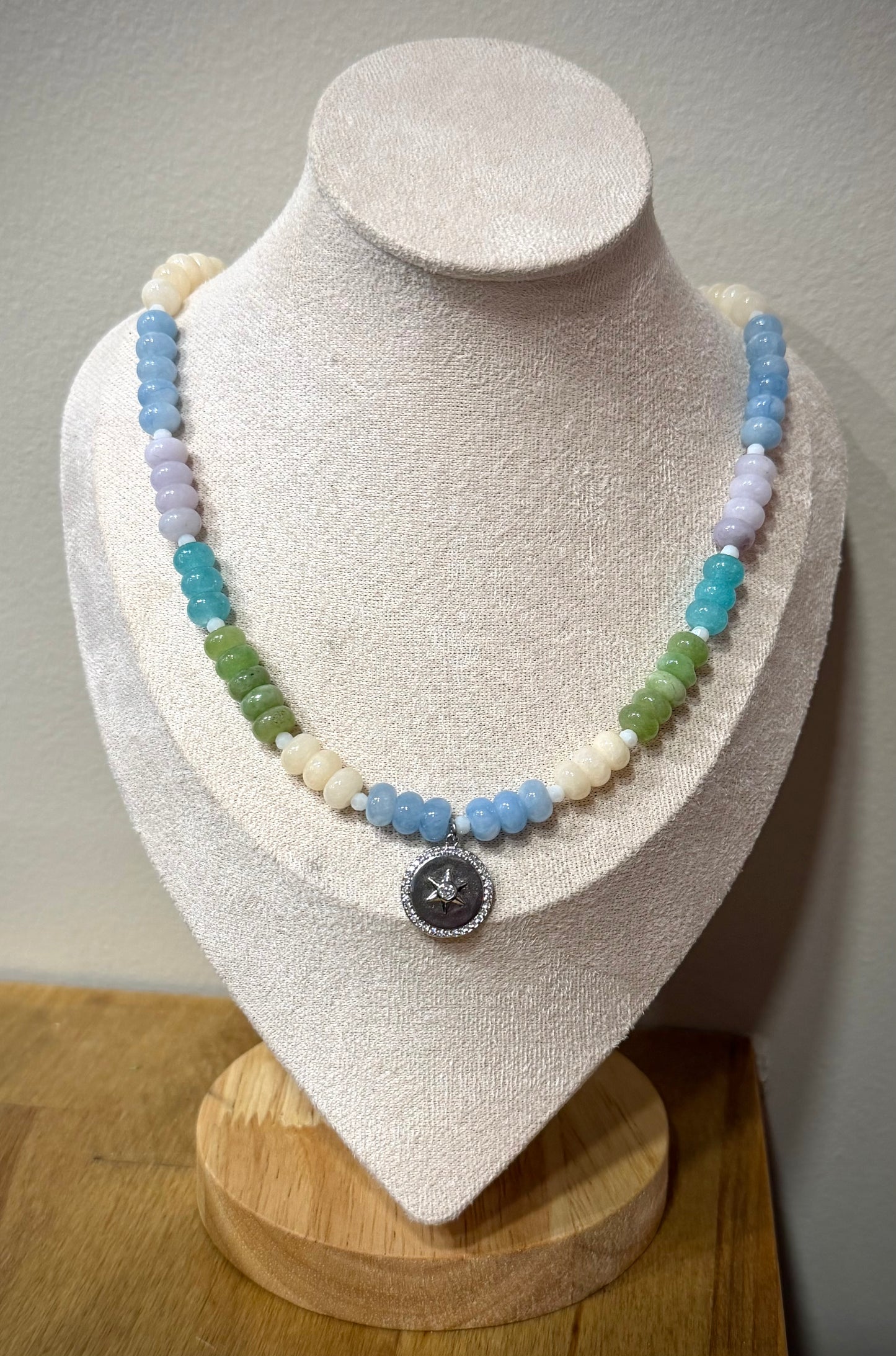 Coastal Calm + Star / Beaded Necklace