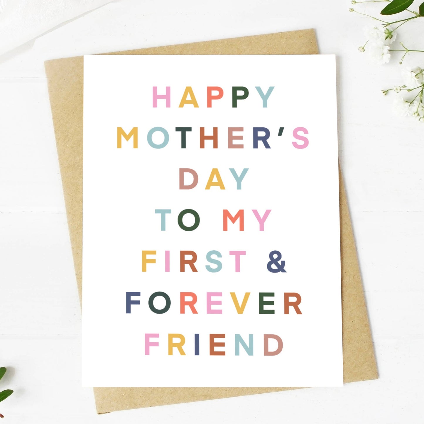 "Happy Mother's Day To My Forever Friend" Mother's Day Card