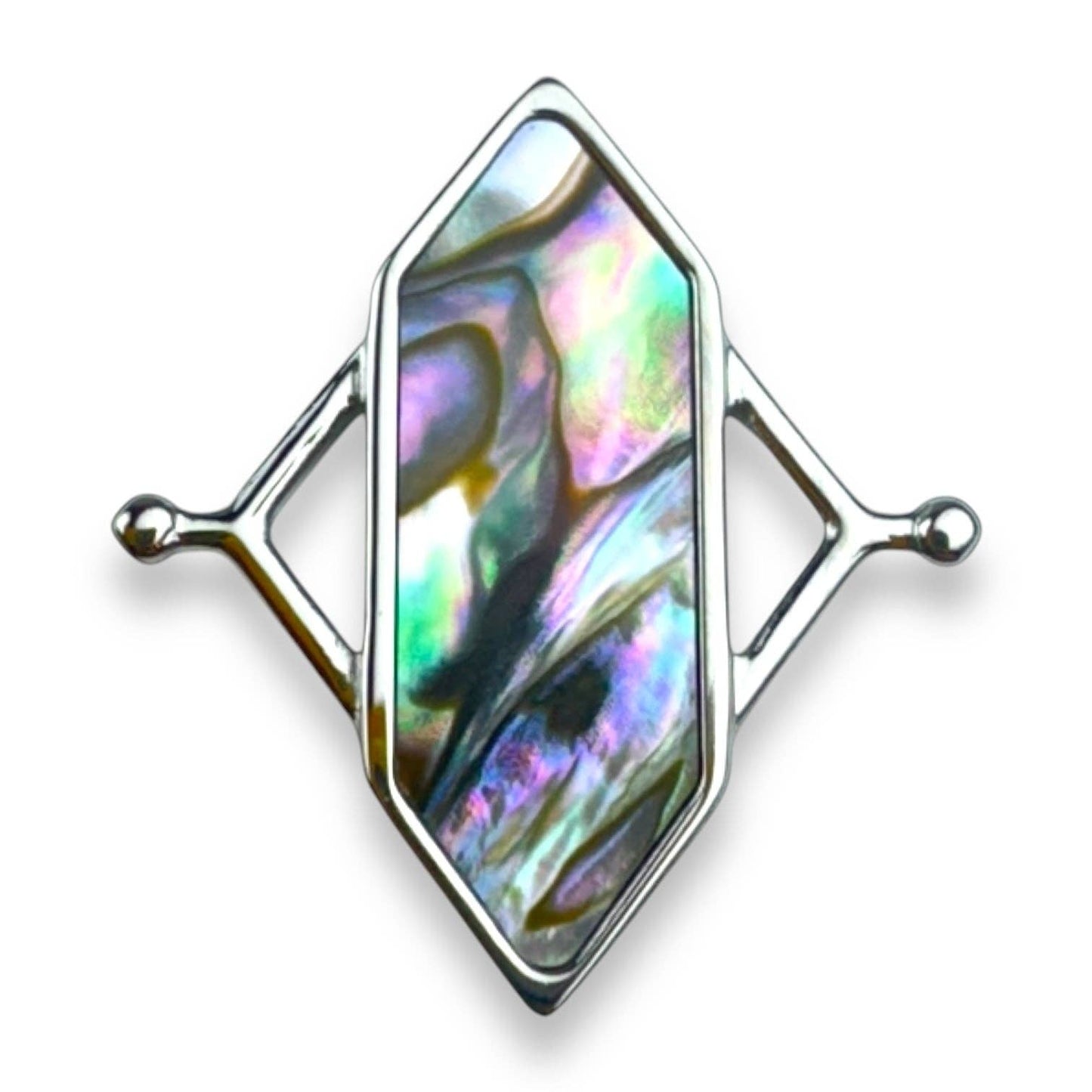 Abalone Shell TwinPoint Crystal Element