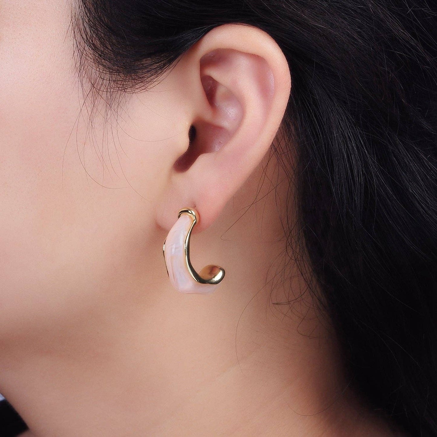 Wonky Hoop / light pink