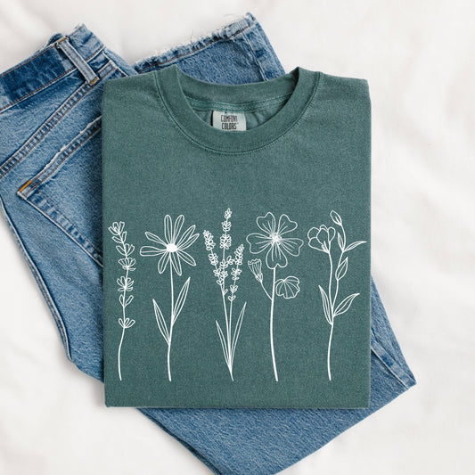 Wildflowers Tshirt / Spruce
