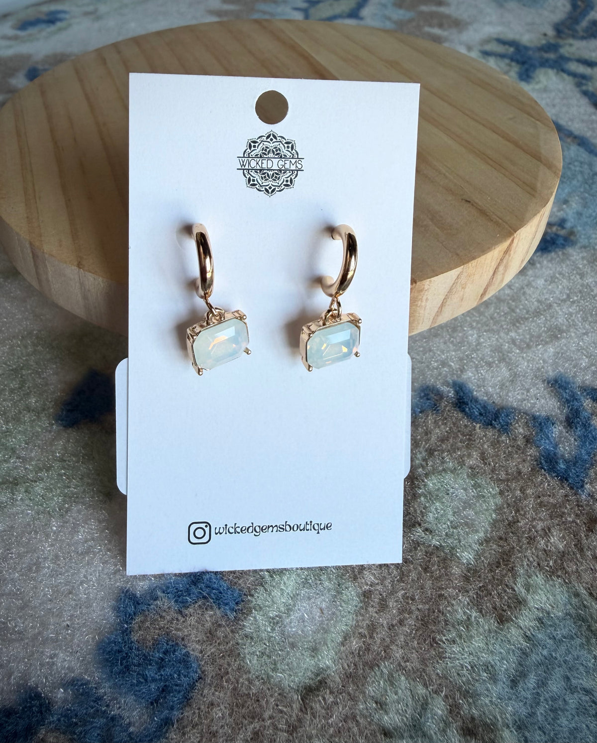 Opal Stone Hoop