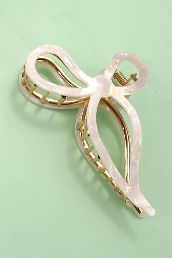 Bow Hair Clip / Ivory