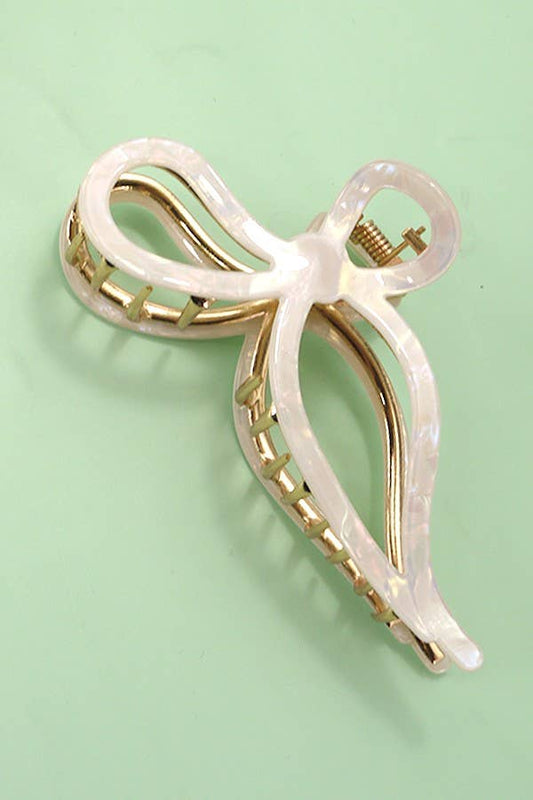 Bow Hair Clip / Ivory