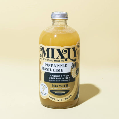 Pineapple Basil Lime Cocktail / Mocktail Beverage Mixer 16oz