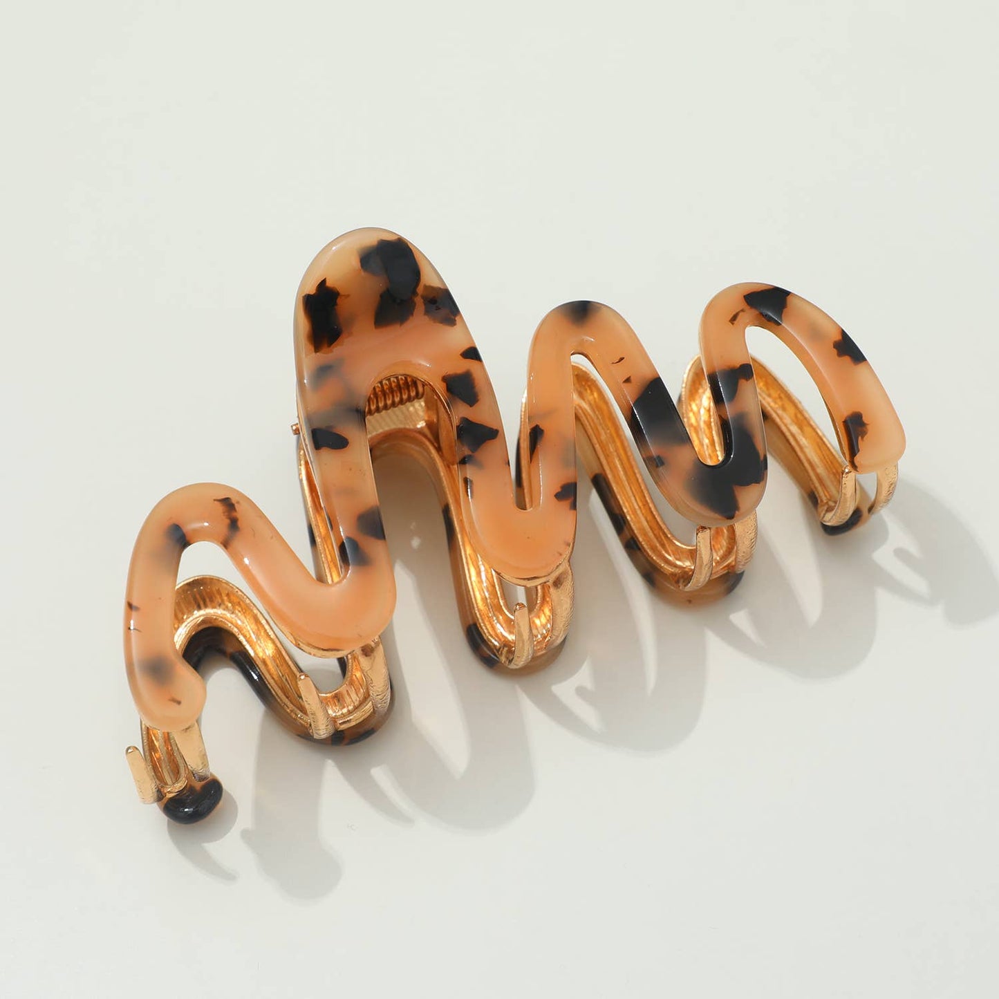 Large Squiggle Metal Claw Clip