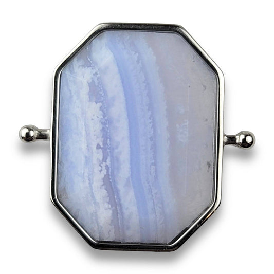 Blue Lace Agate Octangle Crystal Element