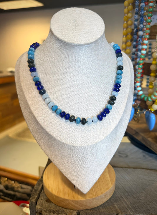 Midnight Tide / Beaded Necklace