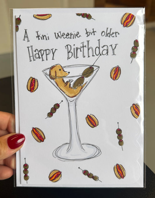 Weenie Birthday / Hand Drawn Greeting Card