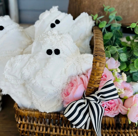 Vintage Chenille Ghost / Pillow