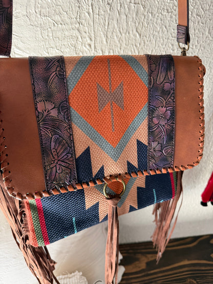 Southwestern Aztec Fringe Crossbody