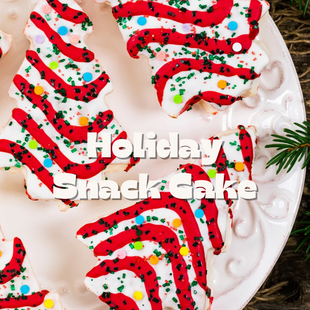 Hobnail Glass Candle / Holiday Snack Cake