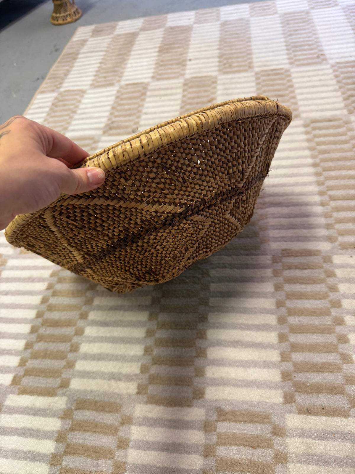 Dark Large Wicker Basket