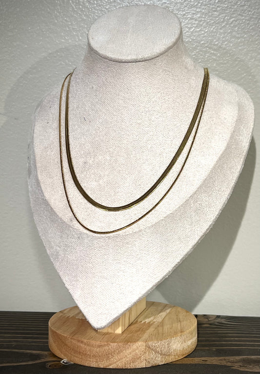 Herringbone & Snake Necklace