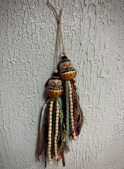 Giggly Gobble / salt and pepper tassel