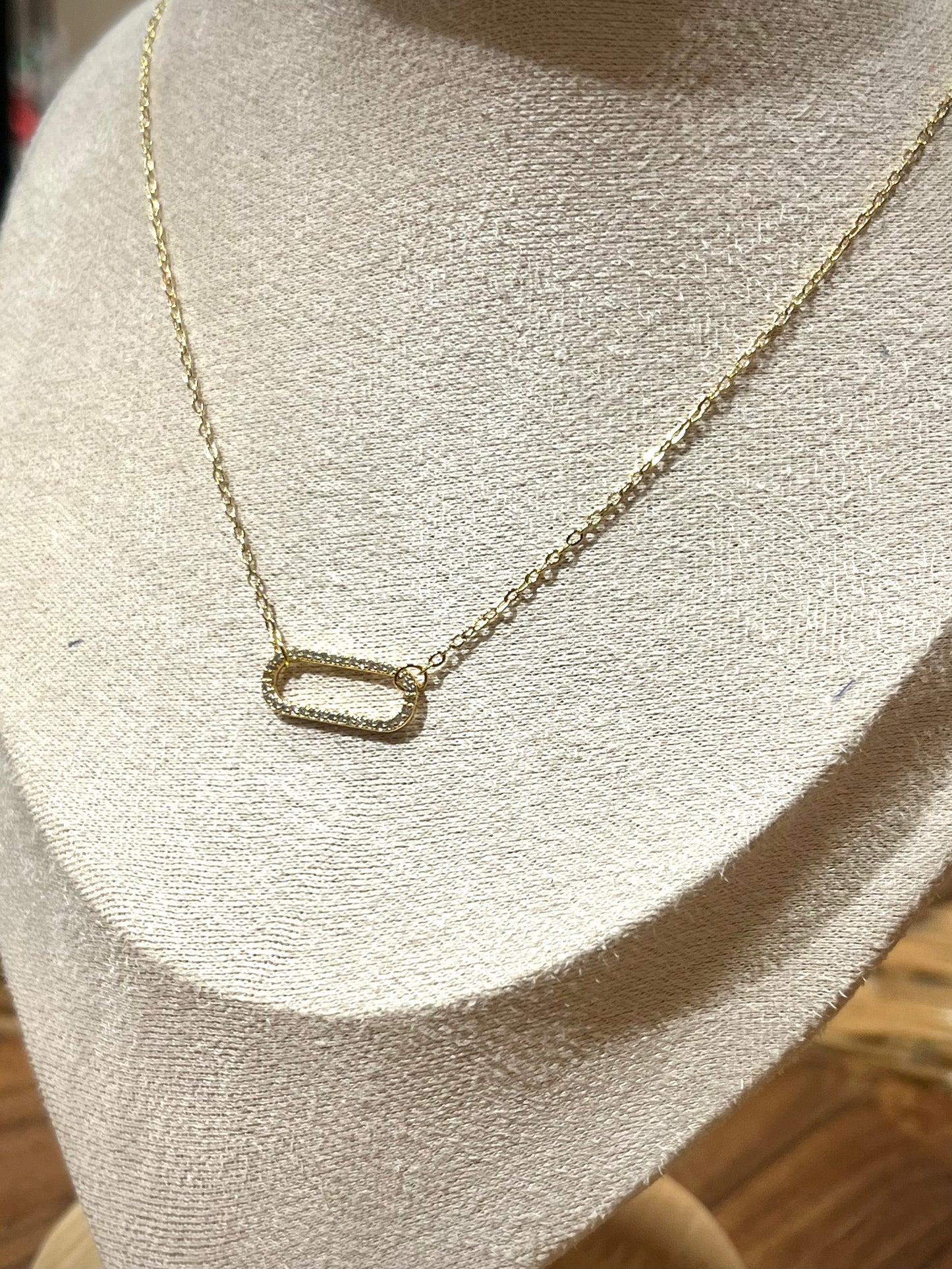 Rectangle layering necklace