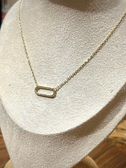 Rectangle layering necklace