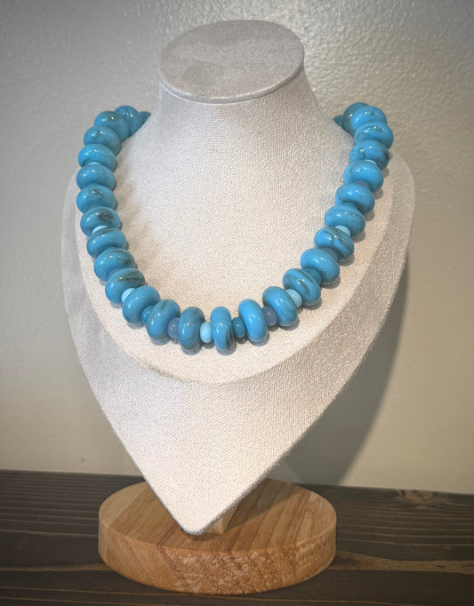 Turquoise / Chunky Beaded Necklace